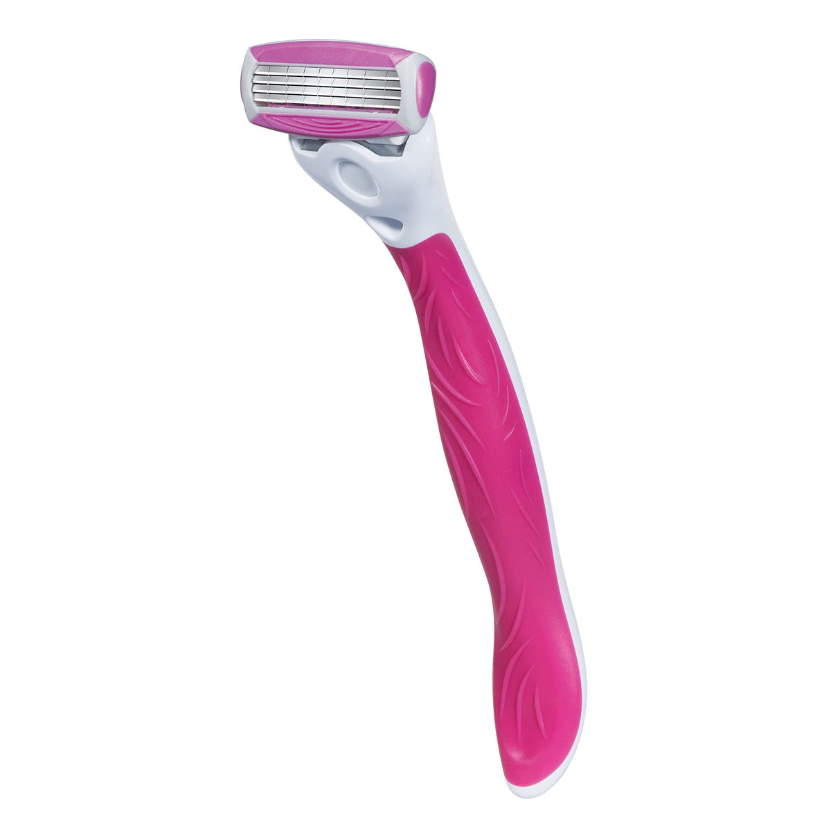 Schick Quattro razor shaving leg demonstrating comfortable contouring and ease
