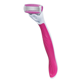 Schick Quattro razor shaving leg demonstrating comfortable contouring and ease