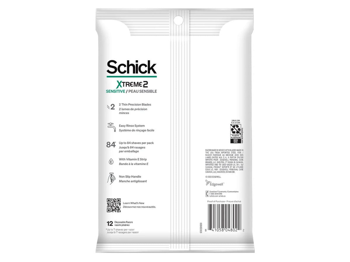 Schick Slim Twin razor in use demonstrating smooth glide and reduced irritation