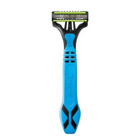Schick Xtreme 3 heavyweight handle close-up for improved grip control