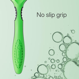 Schick Xtreme3 size comparison beside a razor for scale and portability