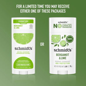 Person applying Schmidt's deodorant underarm to show easy swipe application and non-greasy finish