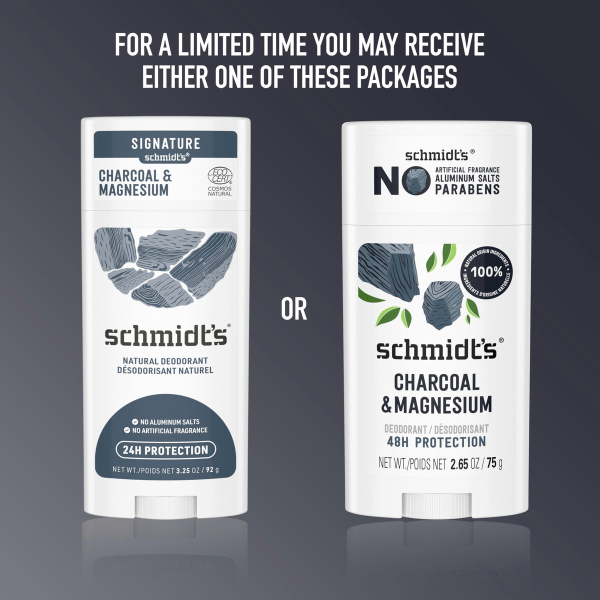 Schmidt's applied underarm demonstrating quick absorption and odor control