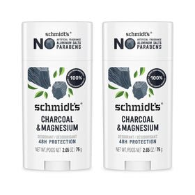 Schmidt's front packaging showing two deodorant sticks and product name for confidence