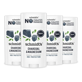 Schmidt's front packaging showing charcoal and magnesium scent and benefits