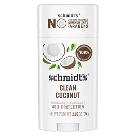 Schmidt's Clean Coconut front view showing packaging and benefits
