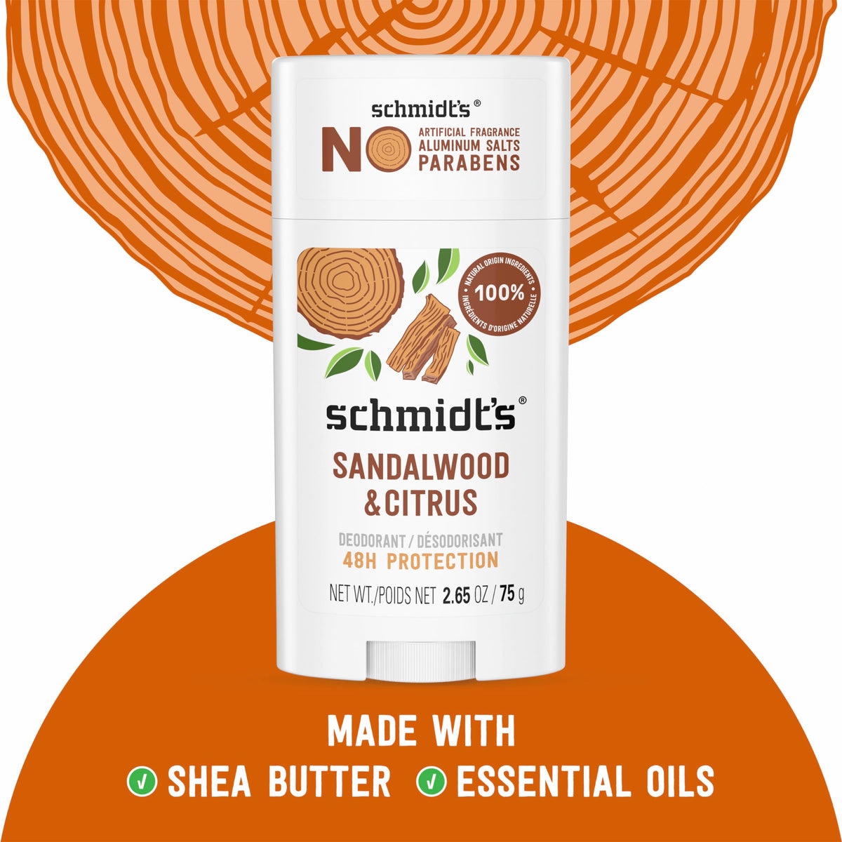 Schmidt's deodorant texture close-up highlighting smooth, non-greasy finish