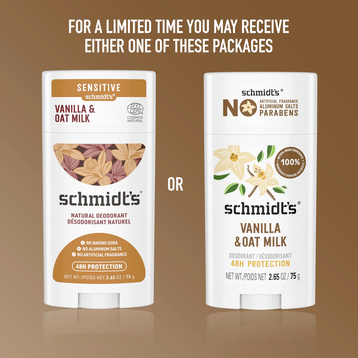 Schmidt's vanilla & oat milk creamy texture close-up for smooth application