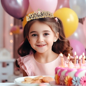 Schmoopy tiara side profile demonstrating lightweight, comfortable curve