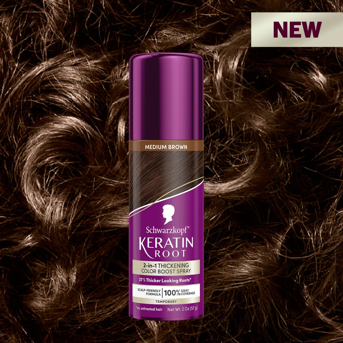 Schwarzkopf user spraying roots with easy, low-mess application for instant touch-up