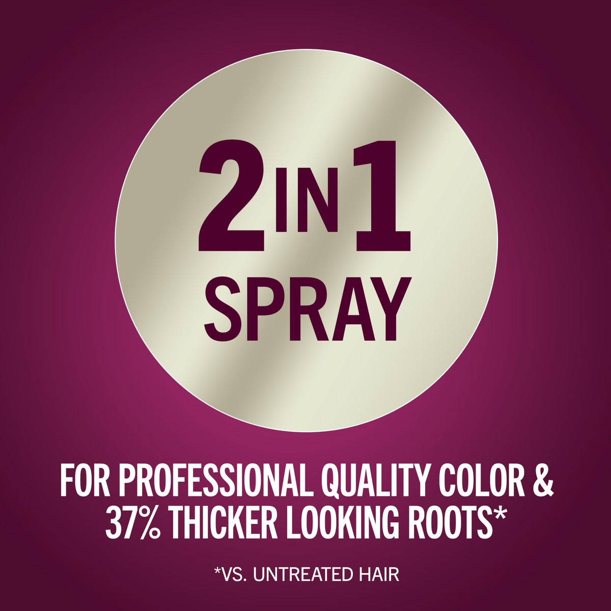 Schwarzkopf applying spray to root area for spot coverage and fuller appearance