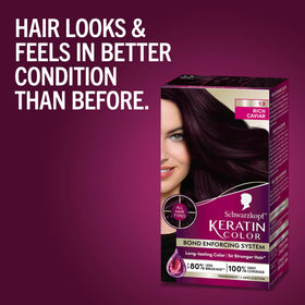 Schwarzkopf before and after hair styling comparison showing improved tone and smoother texture