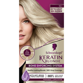 Schwarzkopf box front showing 10.1 extra light ash blonde and benefits