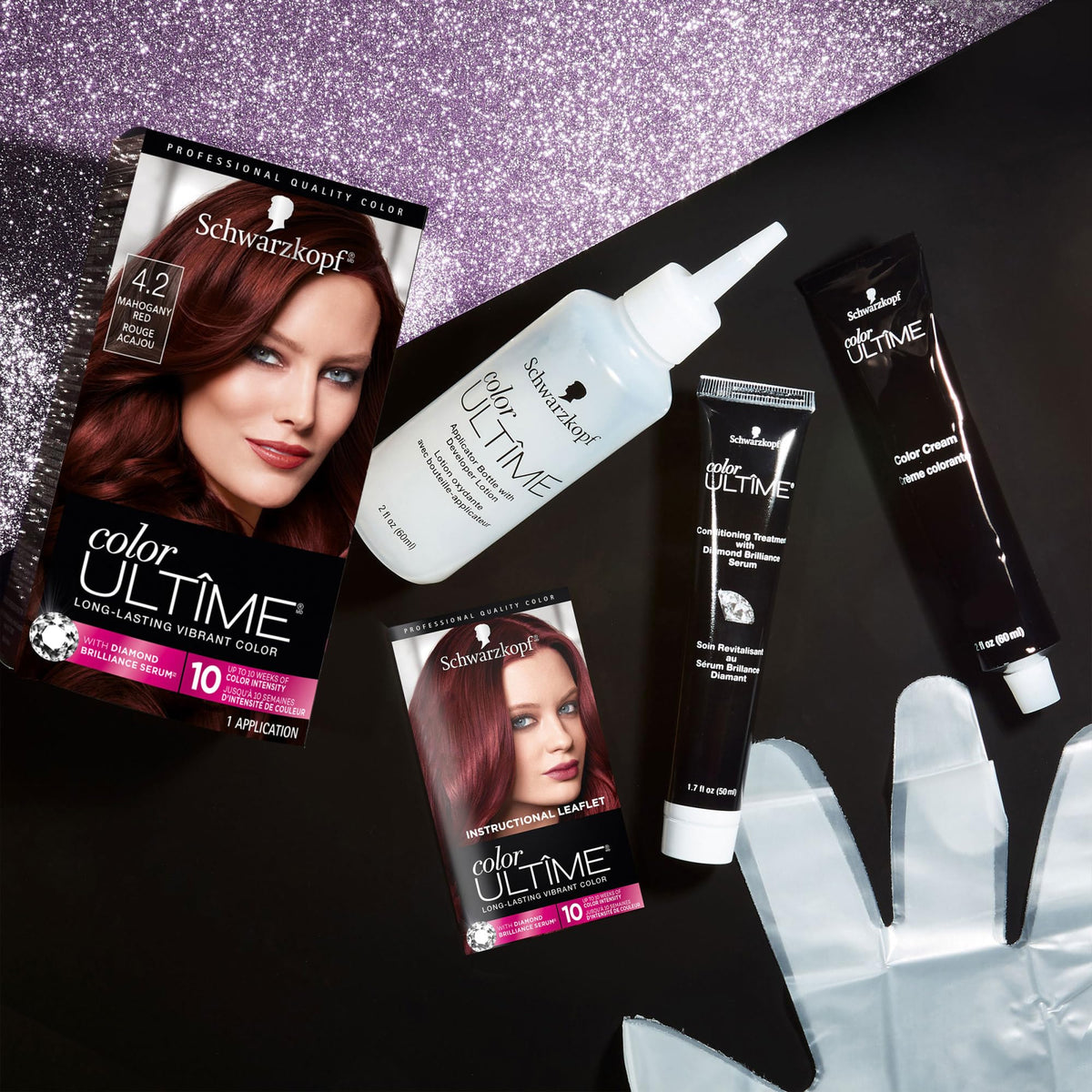 close-up of Schwarzkopf color cream texture demonstrating smooth spread for even coverage