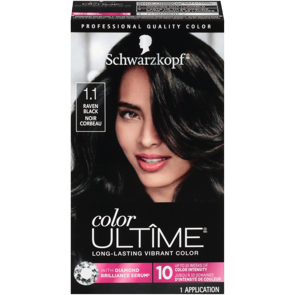 Schwarzkopf Color Ultime front packaging showing product and shade benefits