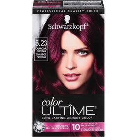 Schwarzkopf front packaging showing charcoal fuchsia shade and glossy finish benefit