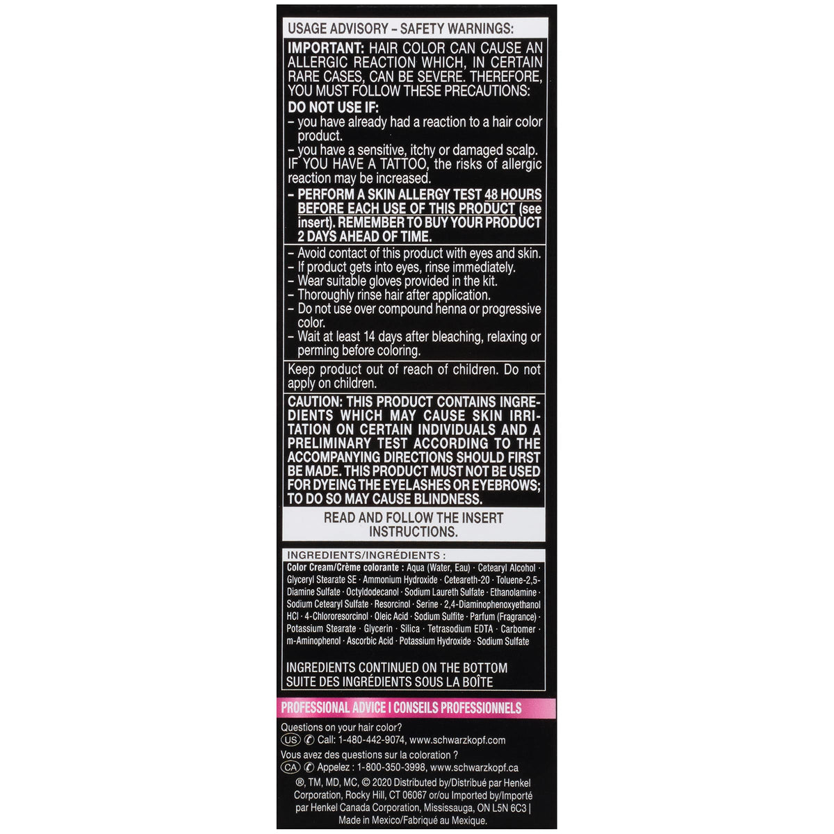 Schwarzkopf styled raven black hair in lifestyle setting emphasizing glossy finish