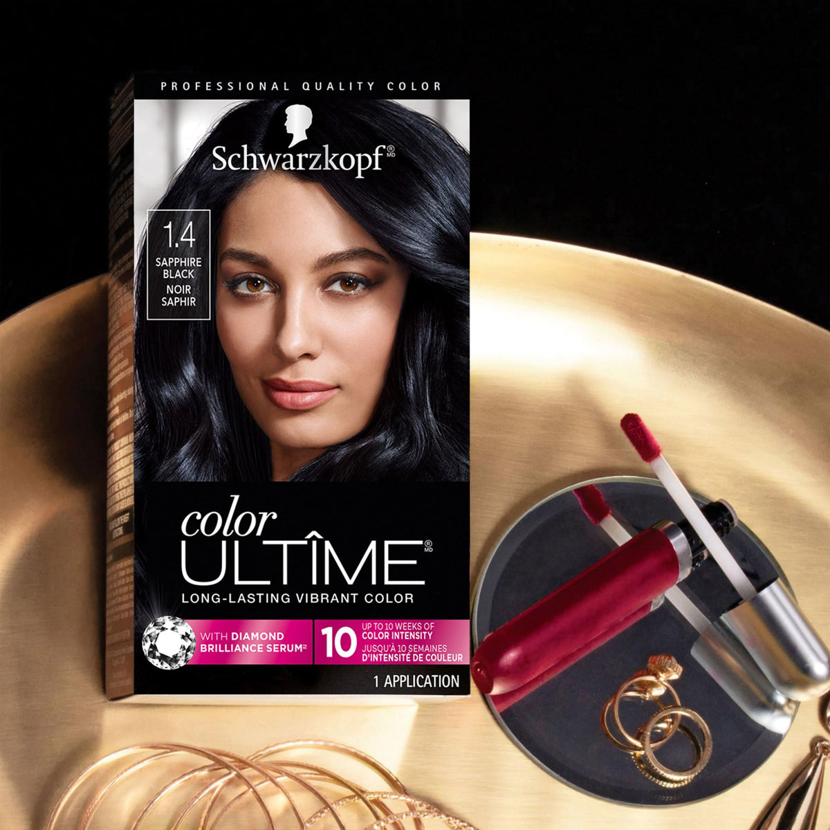 Schwarzkopf conditioner and kit contents display, illustrates beginner-friendly kit