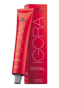 Schwarzkopf Igora Royal tube front view showing shade and glossy finish benefit
