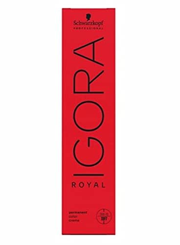 Schwarzkopf Igora Royal copper swatch on a pre-lightened strand showing intense, even pigment