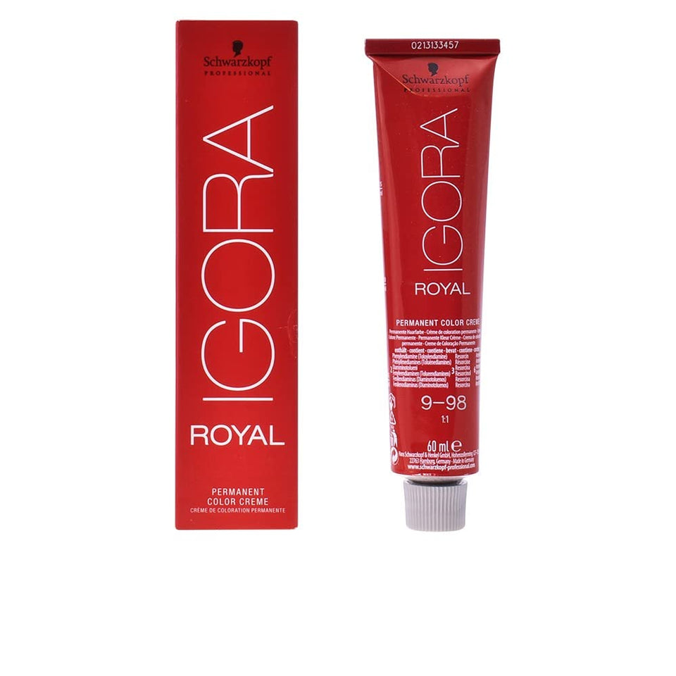 Schwarzkopf IGORA Royal 9-98 front label showing salon-grade tone