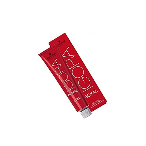 Schwarzkopf Igora Royal swatch applied on hair displaying warm copper brown