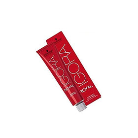 Schwarzkopf Igora Royal swatch applied on hair displaying warm copper brown