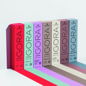 Schwarzkopf Igora Royal close-up of 60g tube texture and label for precise dosing