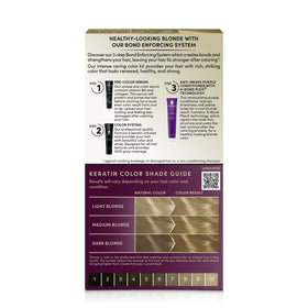 Schwarzkopf application in hand illustrating easy at-home mixing and use