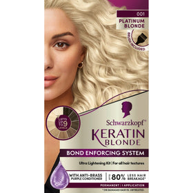 Schwarzkopf front packaging showing kit for high-lift platinum blonde and convenience