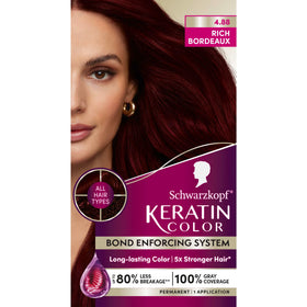 Schwarzkopf box front showing Rich Bordeaux and professional benefits