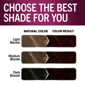 Schwarzkopf styled model with ruby-black hair showing salon-quality color benefit