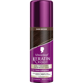 Schwarzkopf front packaging showing dark brown root spray and benefits