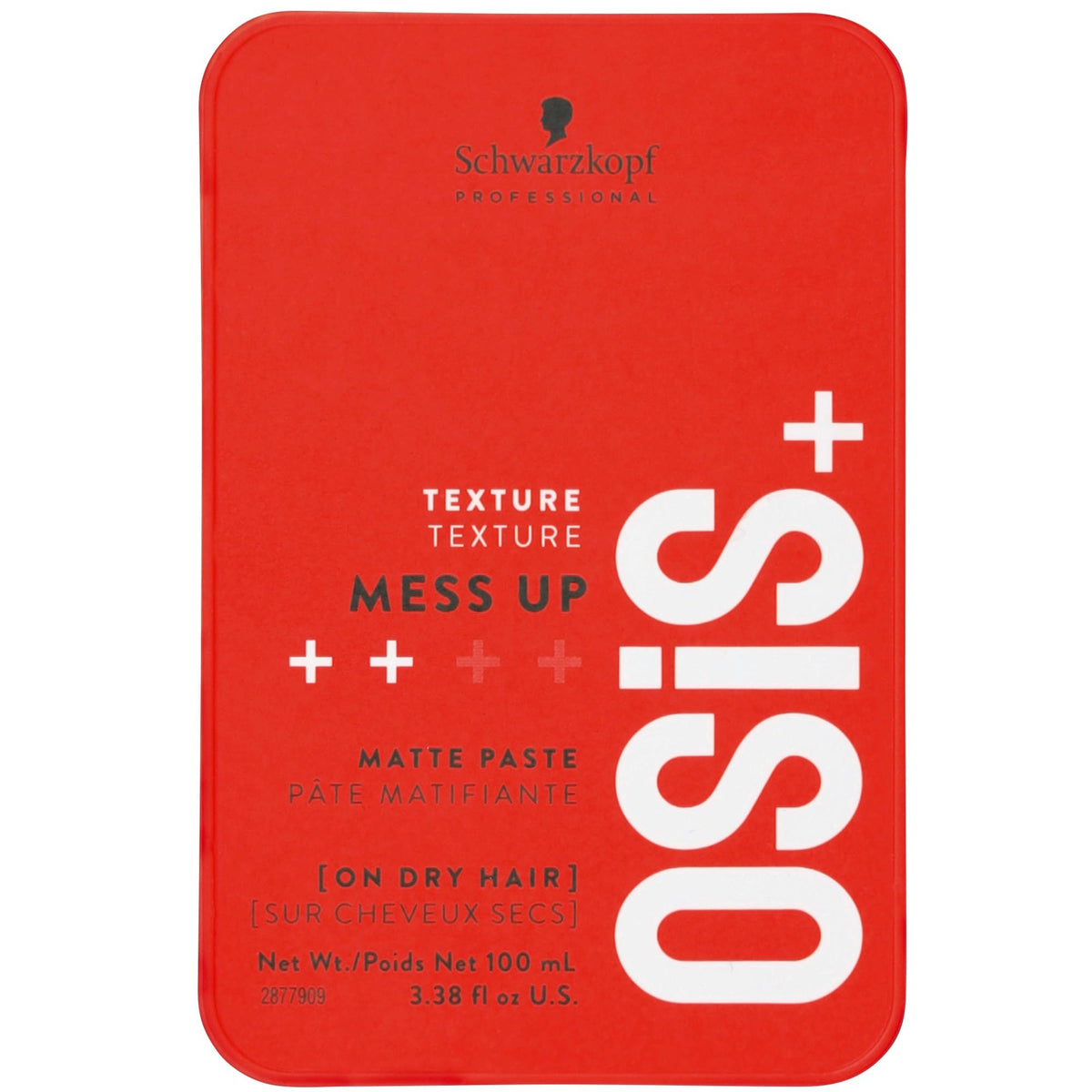 Schwarzkopf OSiS+ jar front view showing matte paste packaging and brand