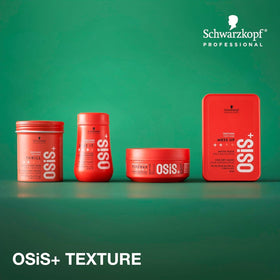 Schwarzkopf Professional OSiS+ applied to palm ready to distribute for flexible, bendable hold and easy styling