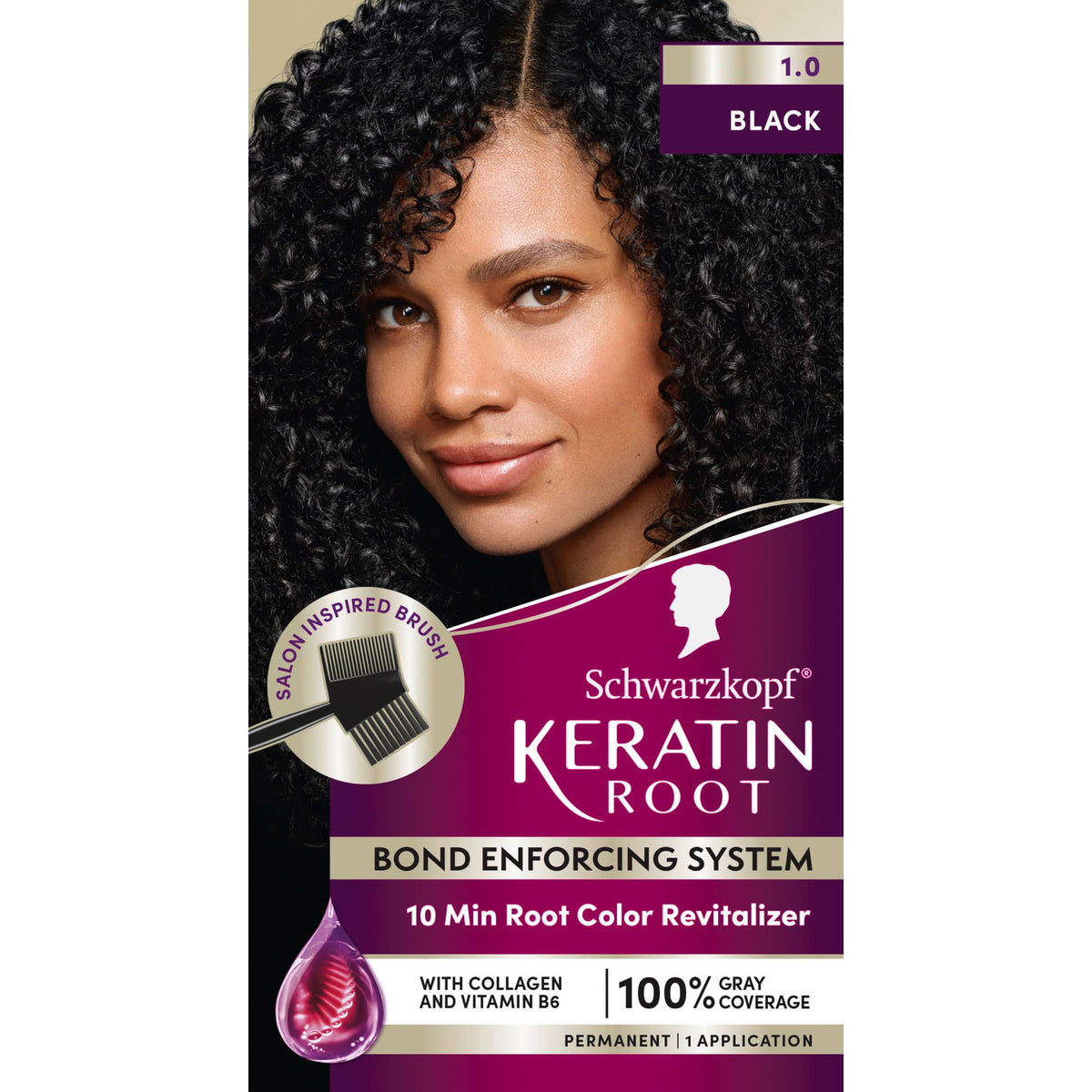 Schwarzkopf root kit front packaging showing product and black shade benefits