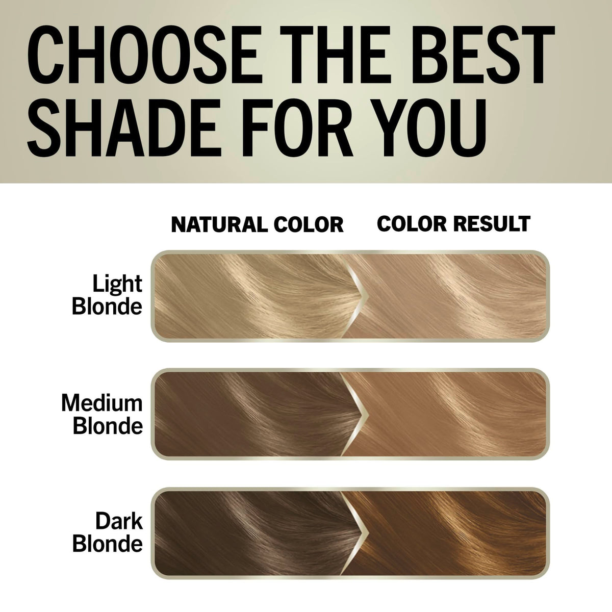 Schwarzkopf shade swatch of high lift natural blonde for reference