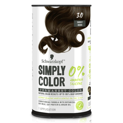 Schwarzkopf front packaging showing darkest brown shade and benefits