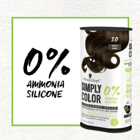 Schwarzkopf model with natural darkest brown hair, glossy conditioned finish