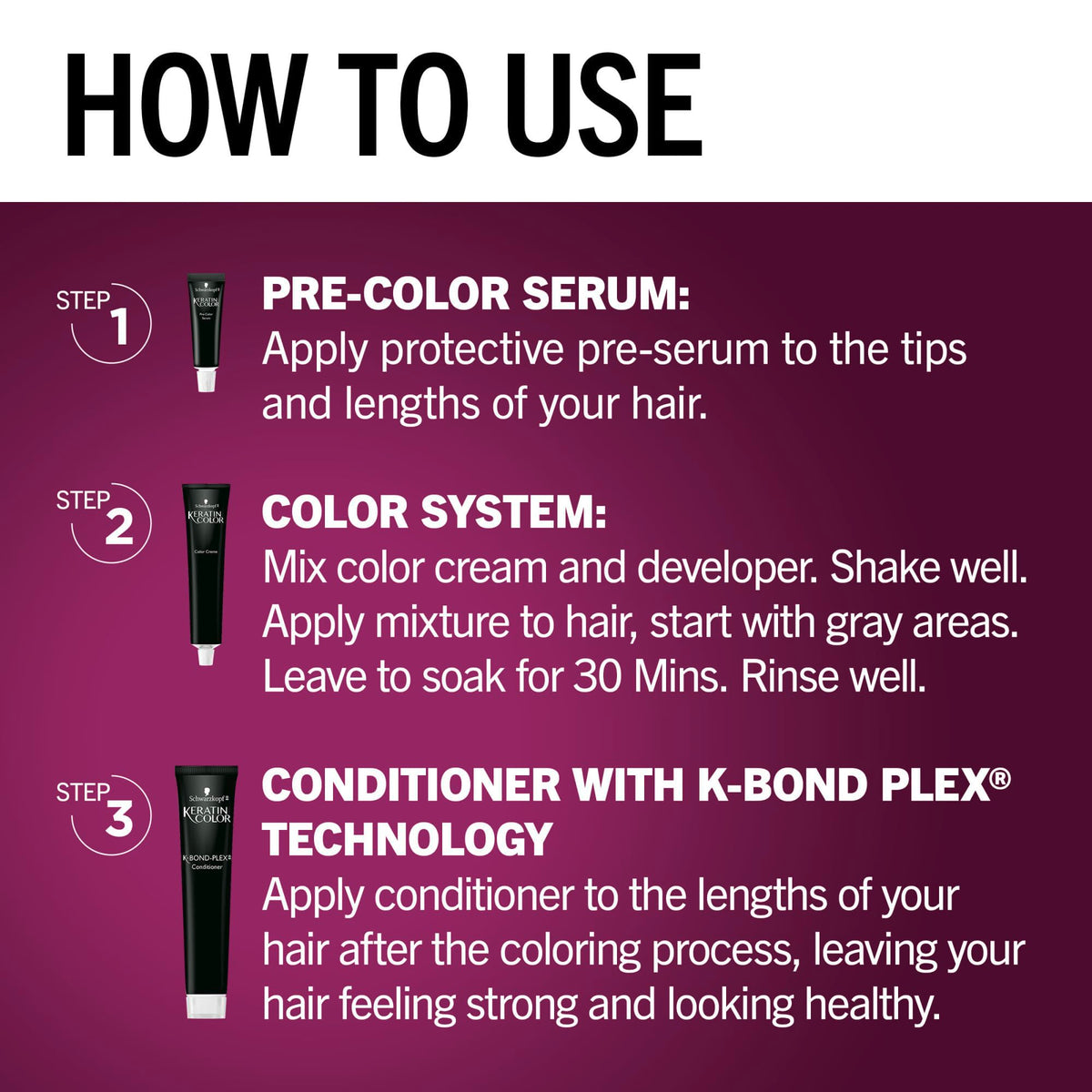 Schwarzkopf size comparison with hand showing single application kit