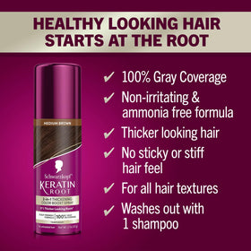 Schwarzkopf color texture on hair roots showing fuller-looking, natural finish