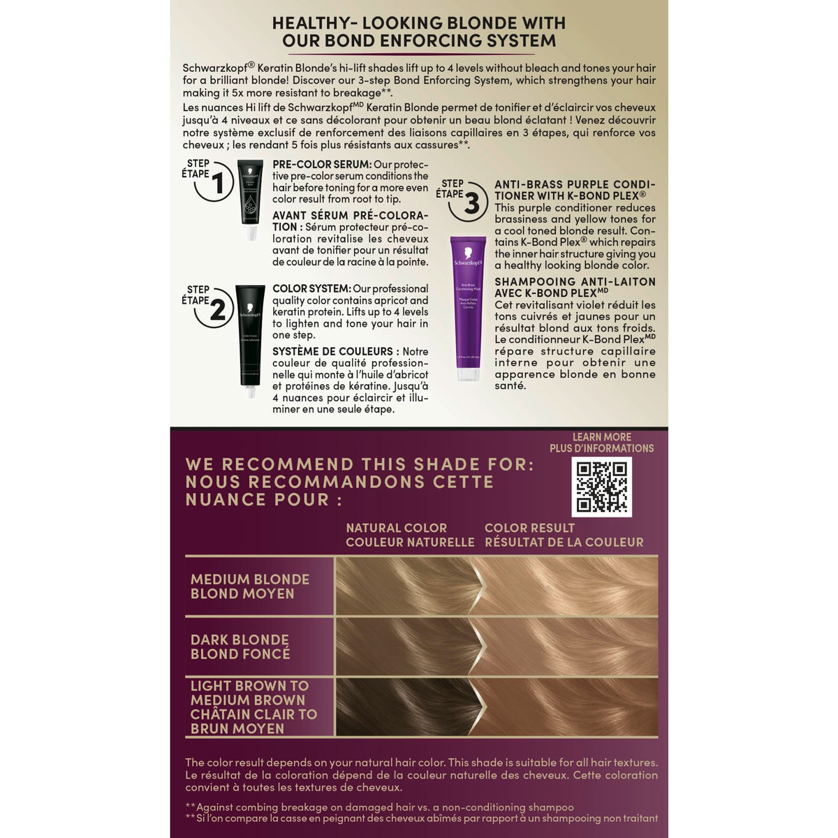 Schwarzkopf on curly hair demonstrating texture-safe color results
