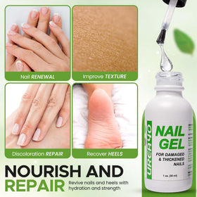 Scientific Solutions Global applying gel to a toenail demonstrating easy use