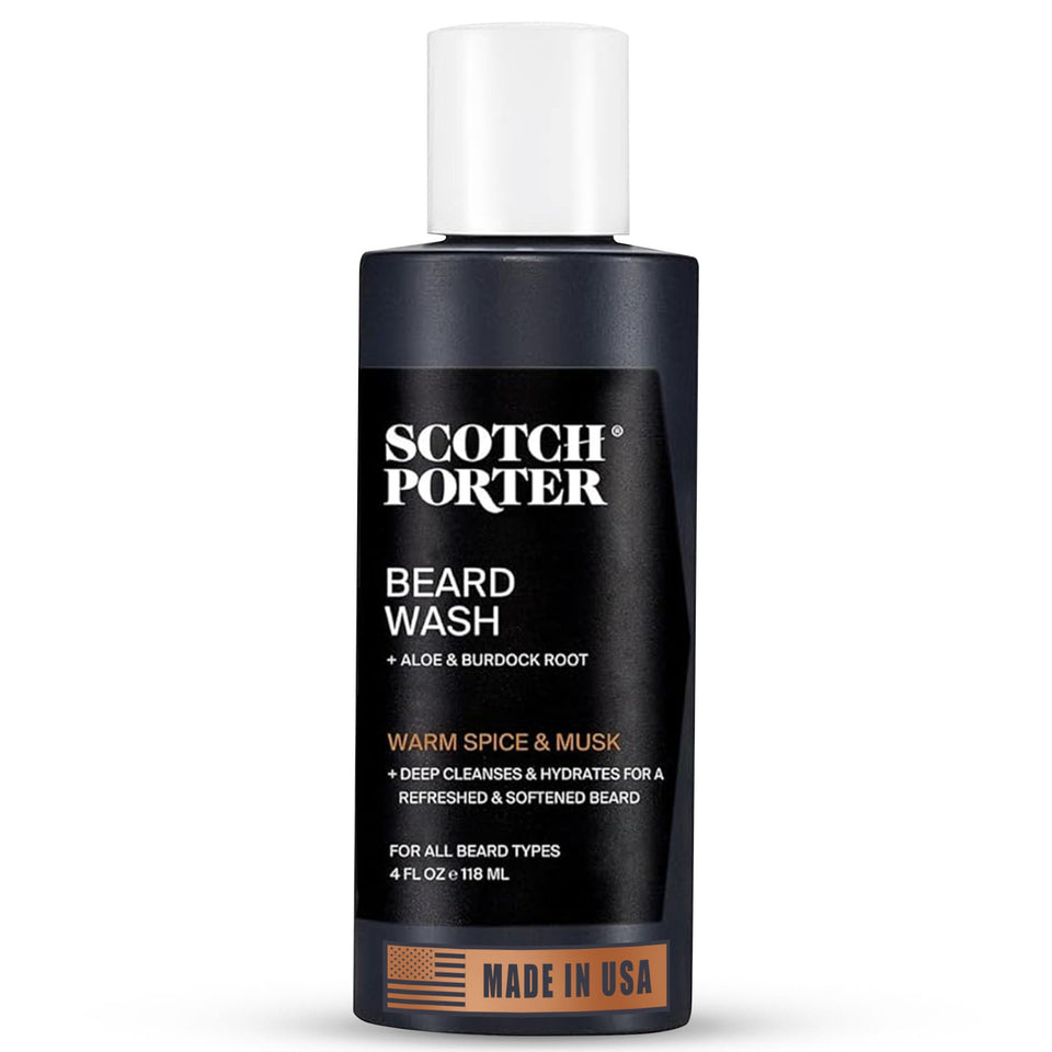 Scotch Porter front bottle view showing 4 oz size and fragrance benefit