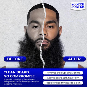 Scotch Porter lather on hand demonstrating gentle foaming and cleansing