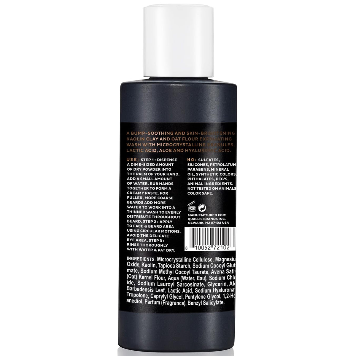 Scotch Porter ingredient label detail displaying natural actives and non-toxic formulation benefit