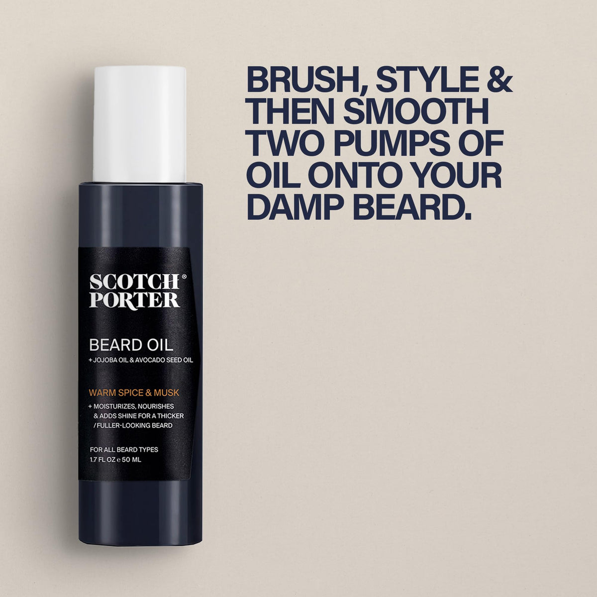 Scotch Porter bottle in bathroom setting showing daily grooming routine benefit