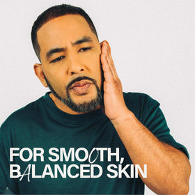 Scotch Porter applied to jawline after shaving to reduce bumps and soothe skin
