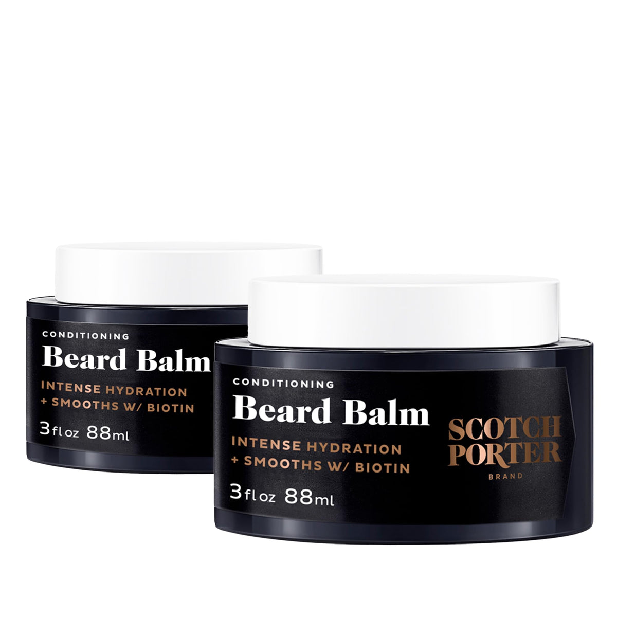 Scotch Porter twin pack front view showing two tins and clean packaging benefit: clear value