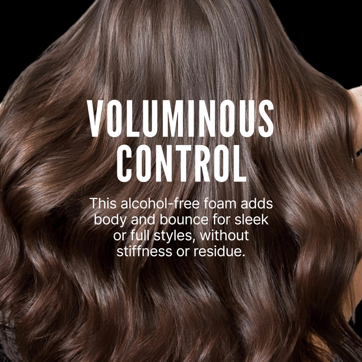 Applying Scruples foam to damp hair for easier styling and frizz control